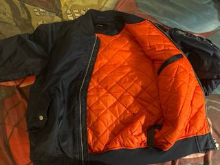 Cazadora Bomber Pull&Bear Azul Navy