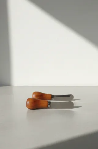 NUEVO Set 2 cubiertos untar madera acacia