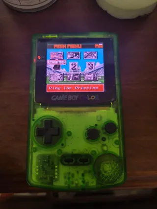 Game Boy Color Verde Pantalla IPS + Mario tennis