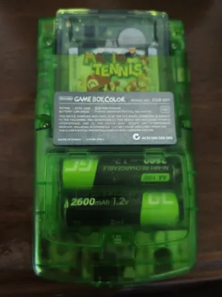 Game Boy Color Verde Pantalla IPS + Mario tennis