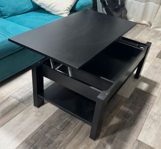 Mesa de centro elevable color wengue