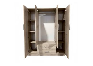 Armario 4 Puertas Blanco y Cambria