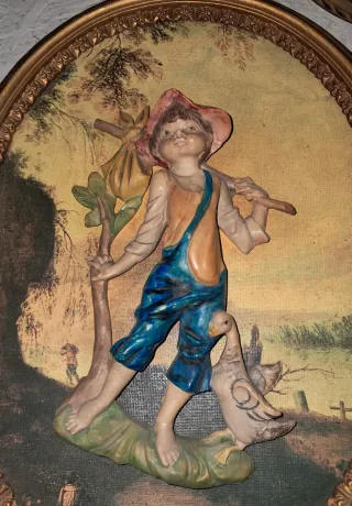 Lote 3 Cuadro Antiguos Italianos estilo Imperio 3D