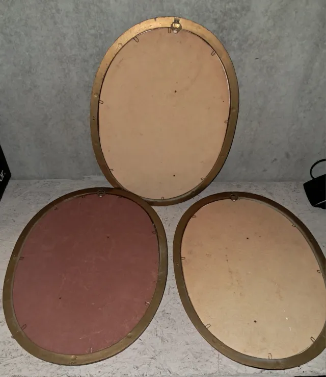 Lote 3 Cuadro Antiguos Italianos estilo Imperio 3D