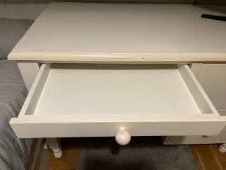 Escritorio madera lacada en blanco