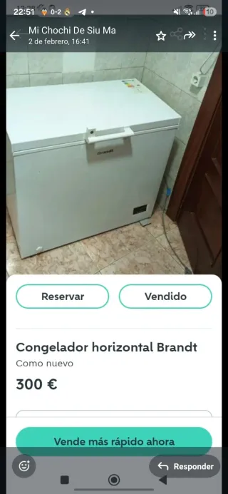 Congelador horizontal Brandt