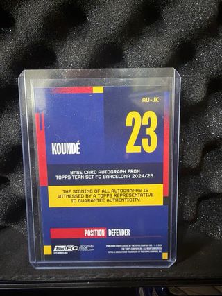 Carta Topps Koundé Firmada FC Barcelona 1/10