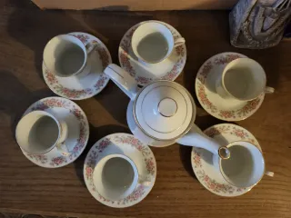 Juego de té porcelana china floral