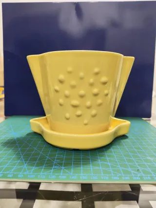 Vaso e sottovaso IKEA giallo limone