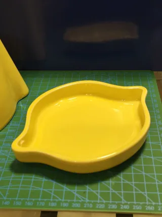 Vaso e sottovaso IKEA giallo limone