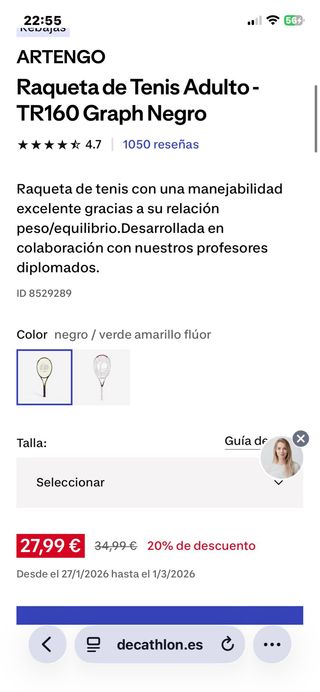 Raqueta de tenis Artengo Lite