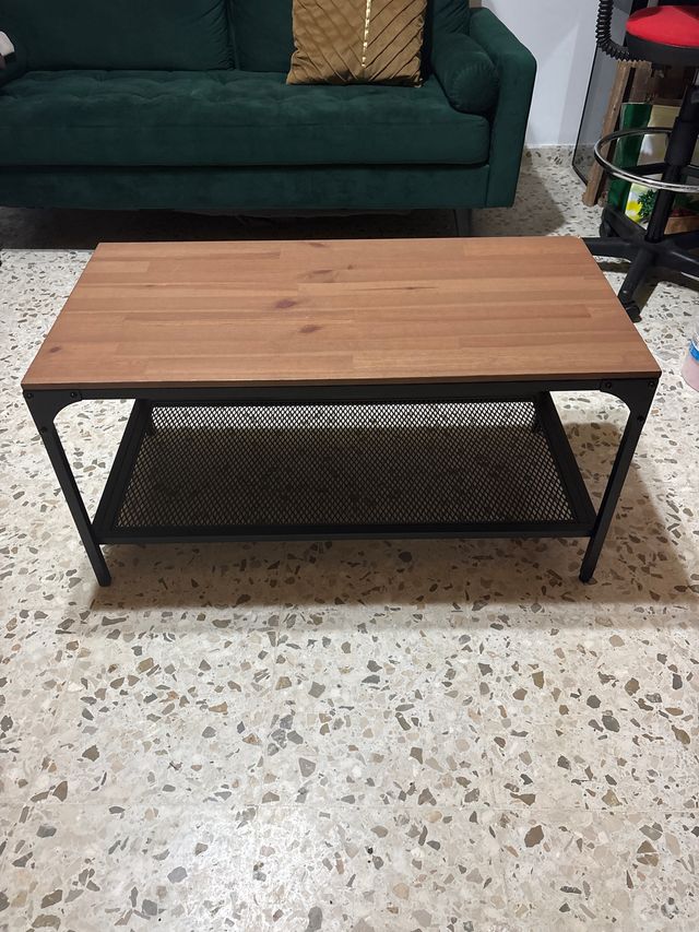 Mesa baja madera y metal Maison du Monde,