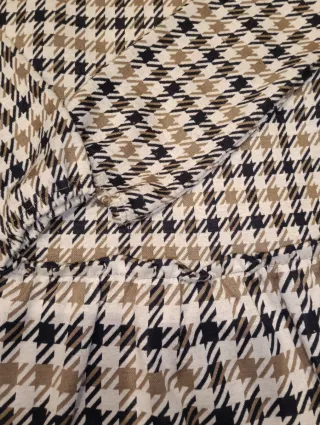 Vestido niña cuadros manga larga