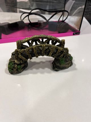 Acuario Pecera 16L Agua Fría Rosa con complementos