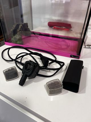 Acuario Pecera 16L Agua Fría Rosa con complementos