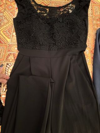 Tuta elegante lunga donna nera