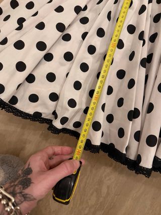 Traje Gitana Lunares Negros Encaje