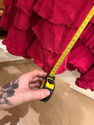 Traje de gitana fucsia con volantes