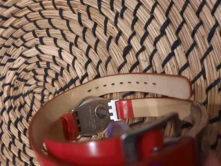 Reloj Swatch Plata y Rojo