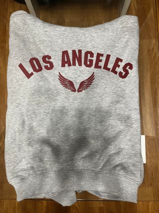Sudadera Bershka Gris Los Angeles