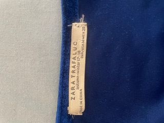 Vestido azul de terciopelo