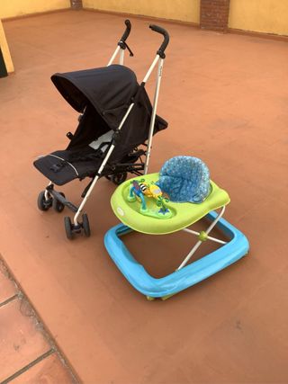 Carrito Hauck y andador bebé