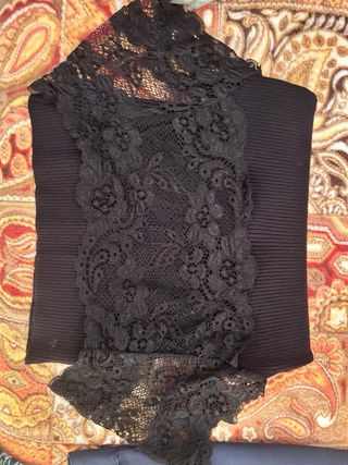 Sottogiacca donna nero con pizzo