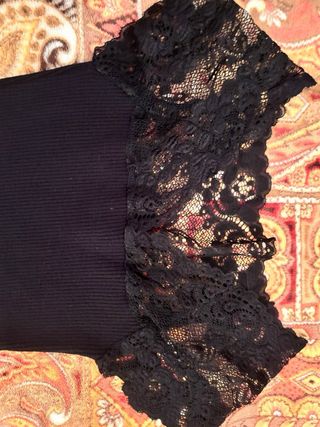 Sottogiacca donna nero con pizzo