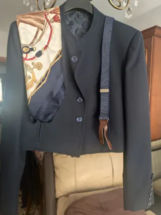 Traje campero marino 100% lana para romeria/feria