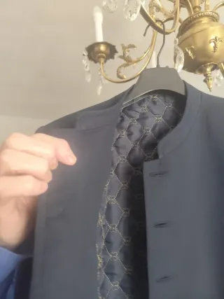 Traje campero marino 100% lana para romeria/feria