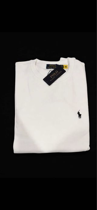 Polo Ralph Lauren Sweatshirt Branco Tamanho L