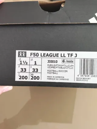 Botas fútbol Adidas F50 niño T33