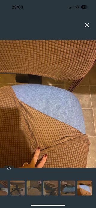 Silla de escritorio de tela marrón