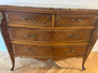 Cómoda Francesa Luis XV Mármol y Madera