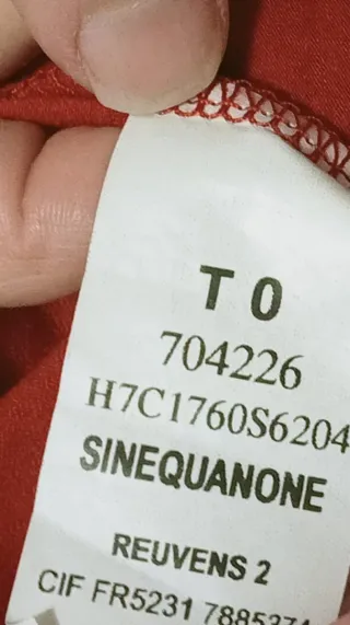 Camicia elasticizzata Sinéquanone rossa