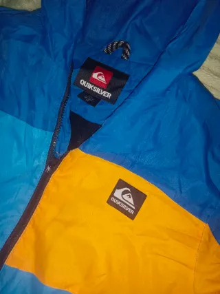 Chubasquero Quiksilver niño azul y naranja