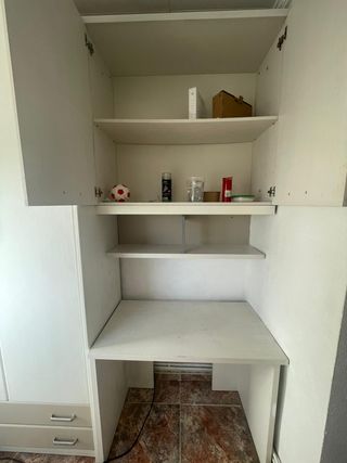 Mueble Estantería Escritorio Armario Blanco