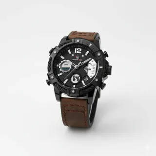 Reloj Golden Hour Hombre Negro y Marrón