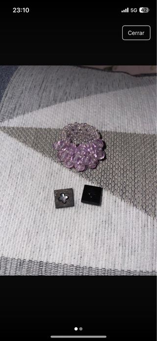 Anillo y pendientes artesanales