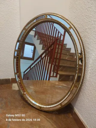 Espejo Veneciano Pared Dorado y Plateado