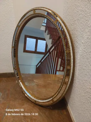 Espejo Veneciano Pared Dorado y Plateado