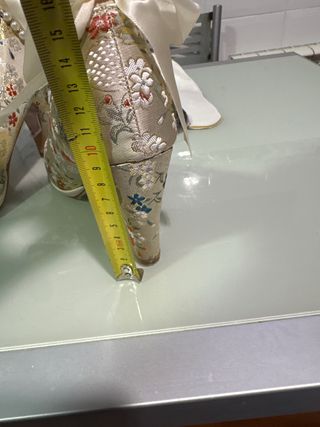 Zapatos de tacón de 9cms con estampado floral