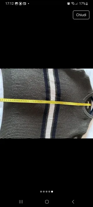 Maglione marrone a righe taglia L