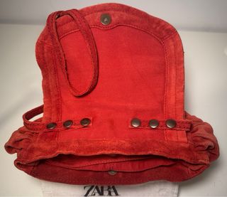 Bolso rojo de piel ‘Zara’