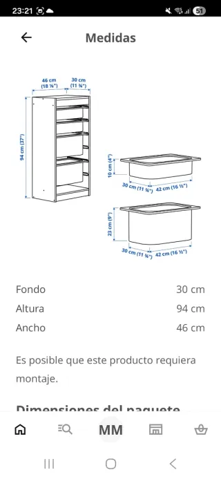 Armario de almacenaje con cajones