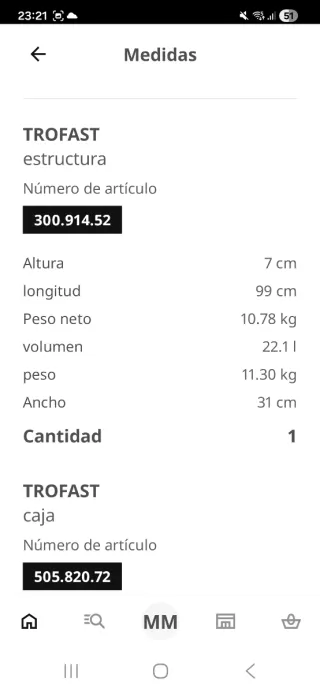 Armario de almacenaje con cajones