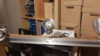 Lámparas de metal plateado