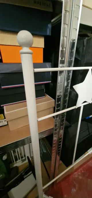 Cabecero cama metal blanco 90 cm