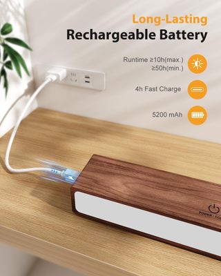 Lámpara LED pared de madera inalambrica RGB