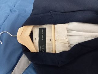 Blazer Zara Basic Azul Oscuro Talla L